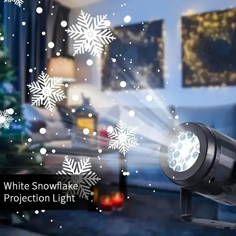 USB Snowflake Projector Light – Rotating LED Christmas & Party Decor