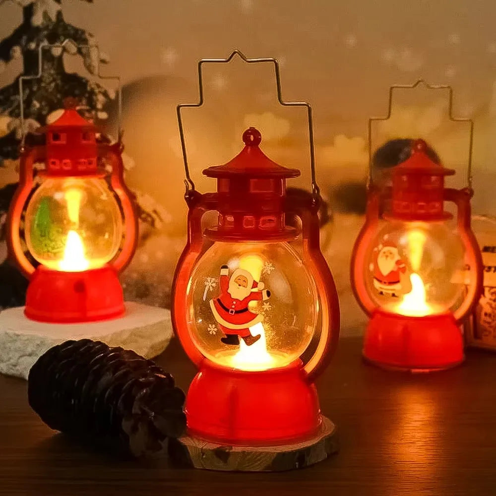 Christmas LED Lantern – Santa Claus Holiday Decoration